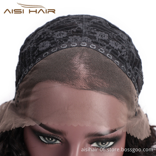 Aisi Hair Lace Front Human Hair Short Wavy Bob Wigs Brazilian  Kinky Afro Curly Frontal Natural Black Wigs for Black Women
